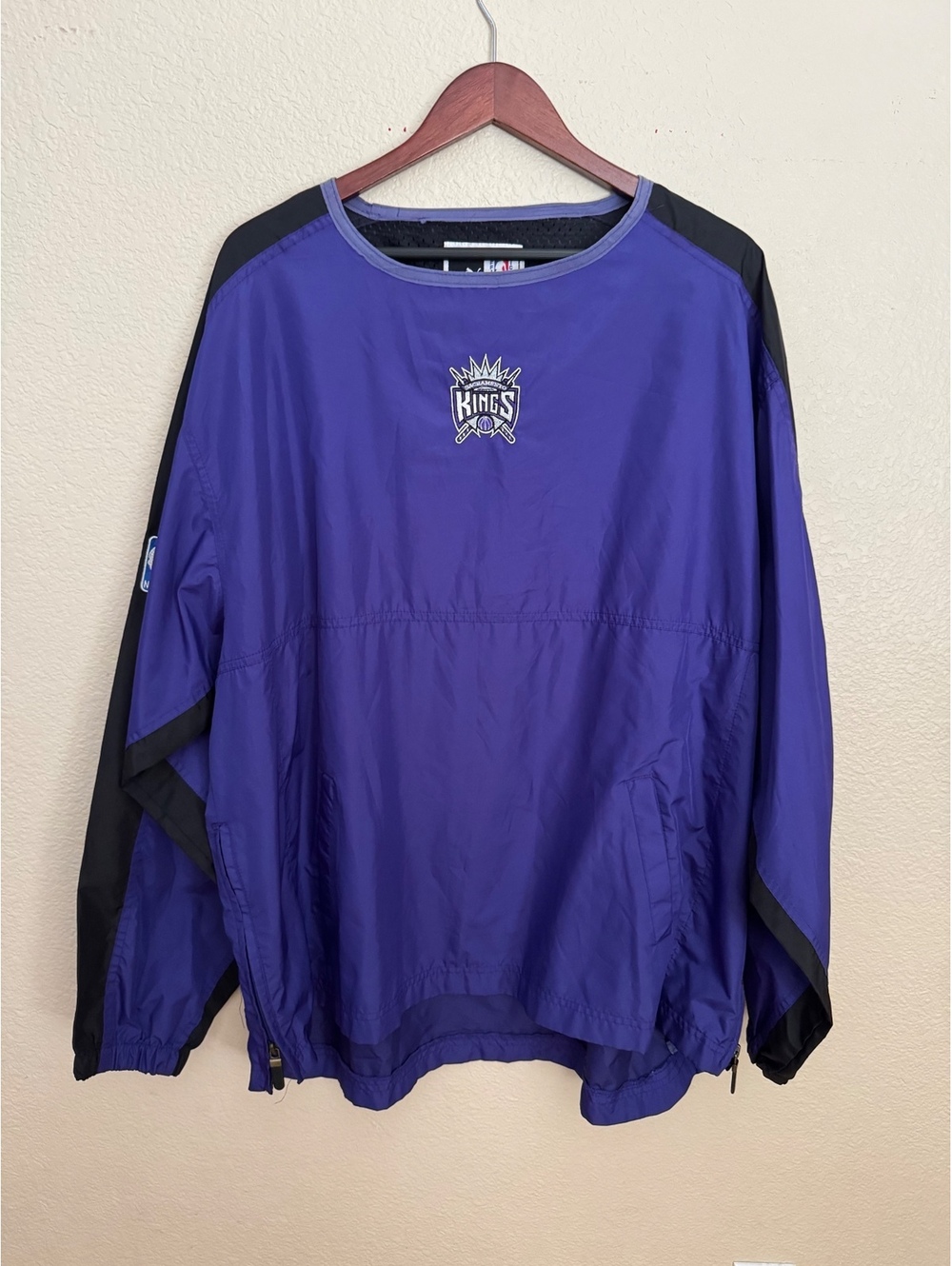 Vintage PUMA Sacramento Kings NBA Pullover Jacket Purple Black Y2K